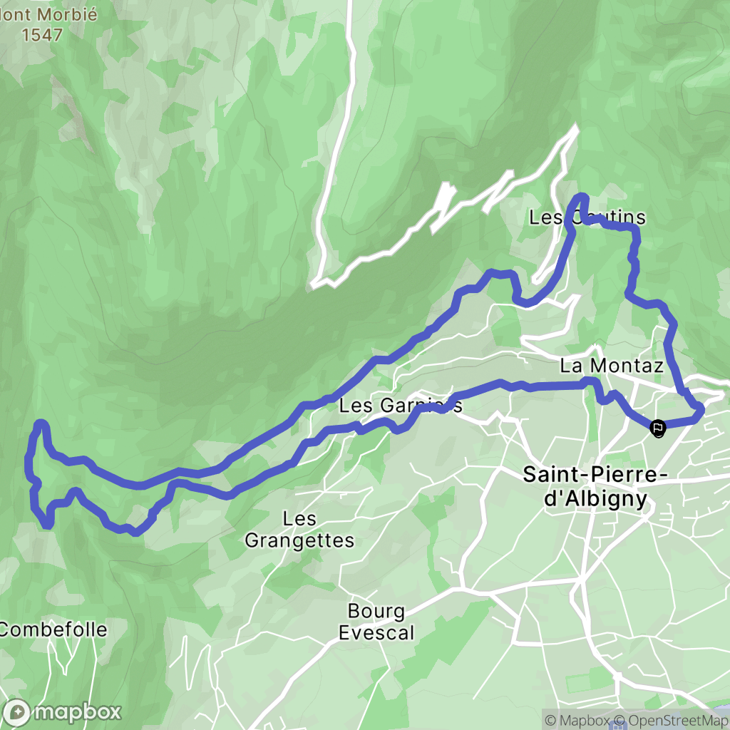 Saint-Pierre-d'Albigny : carte du parcours de randonnée - France