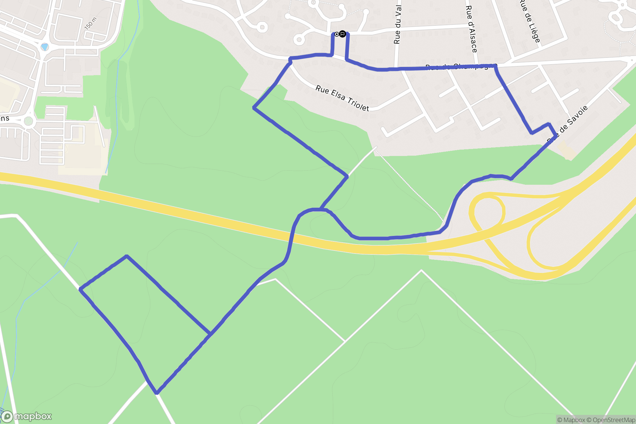 Saint-Dizier : carte du parcours de randonnée - France