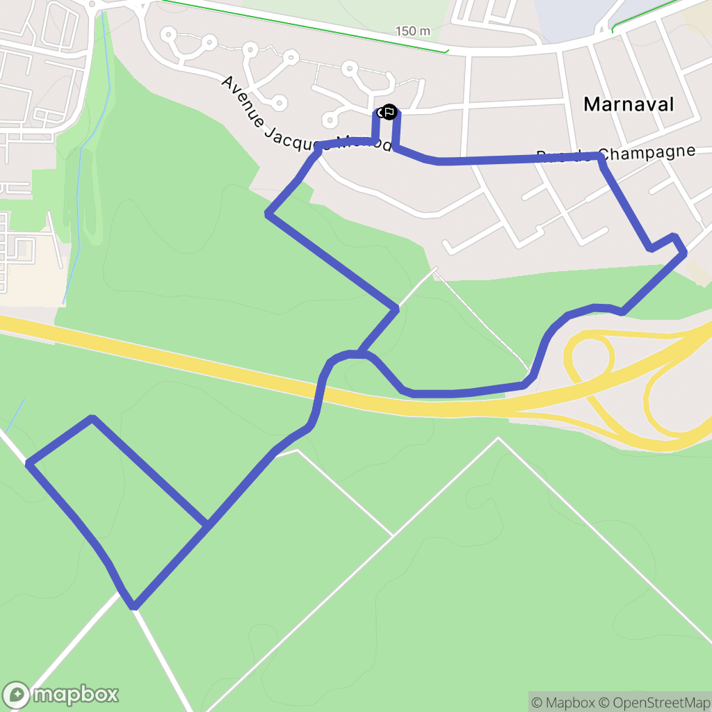 Saint-Dizier : carte du parcours de randonnée - France