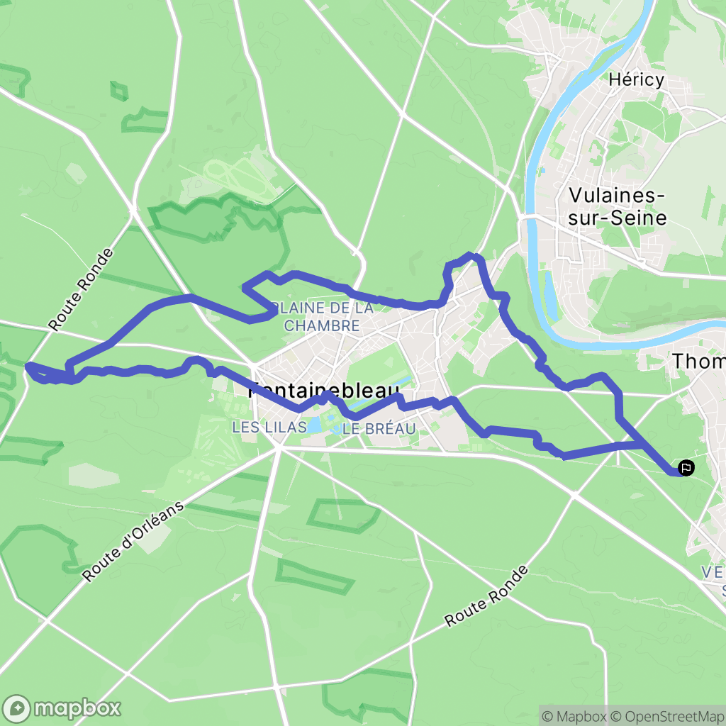 Thomery : carte du parcours de randonnée - France