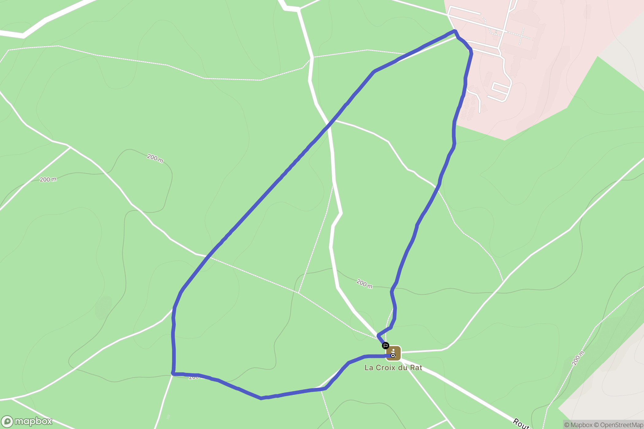 Antonne-et-Trigonant : carte du parcours de randonnée - France