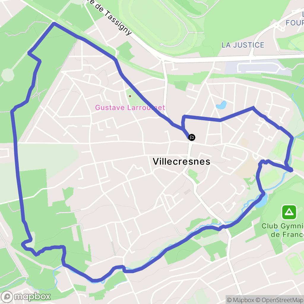 Villecresnes : carte du parcours de randonnée - France
