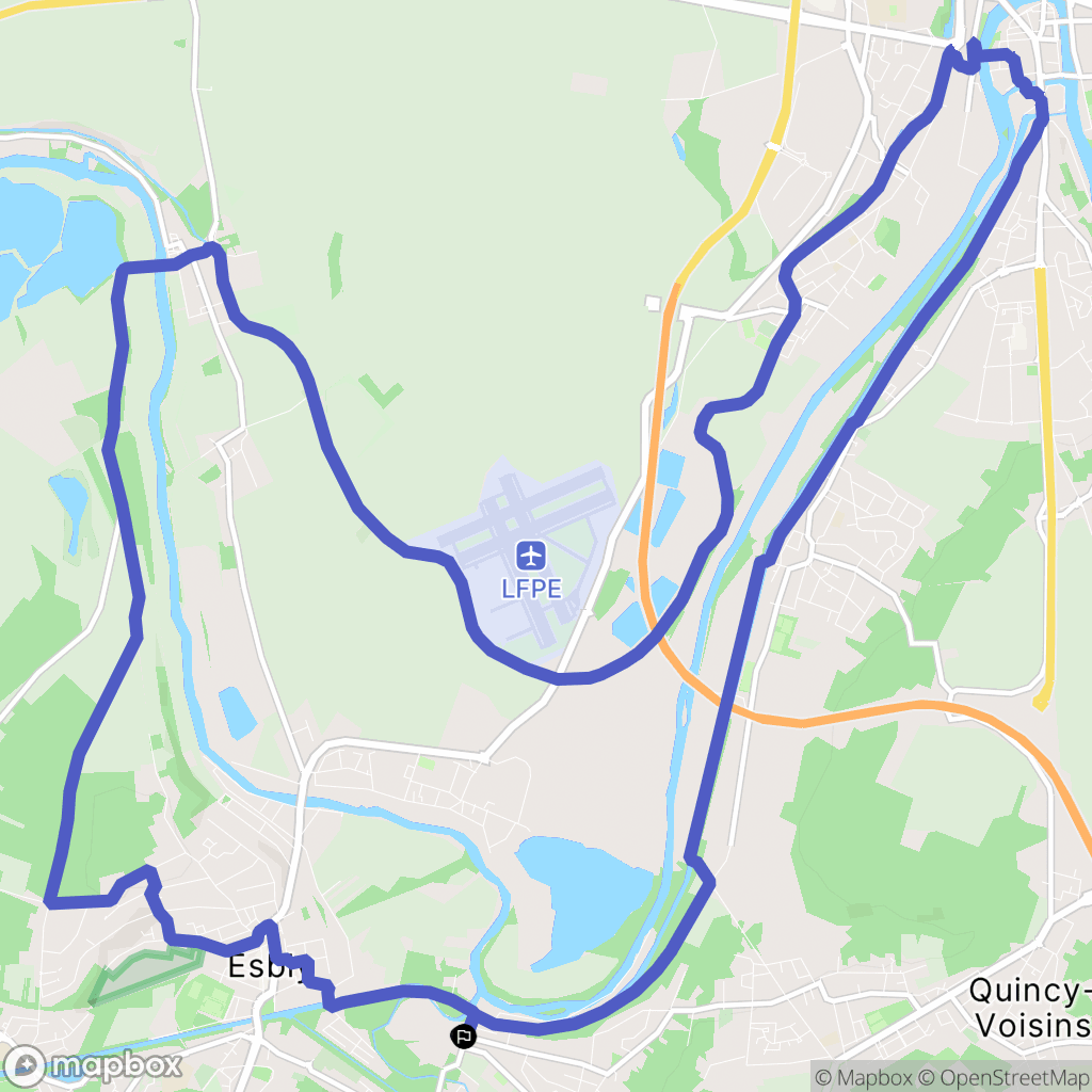 Condé-Sainte-Libiaire : carte du parcours de randonnée - France
