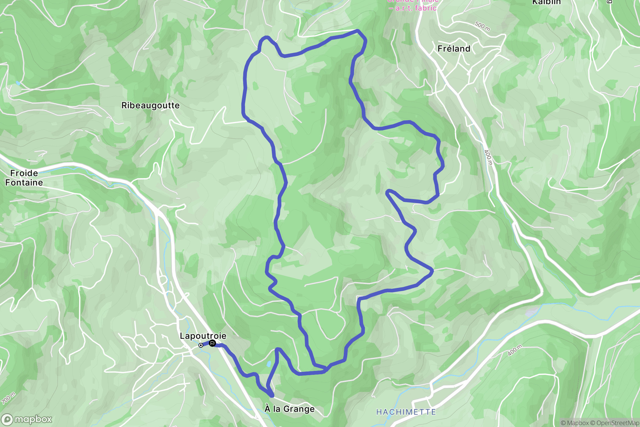 Lapoutroie : carte du parcours de randonnée - France