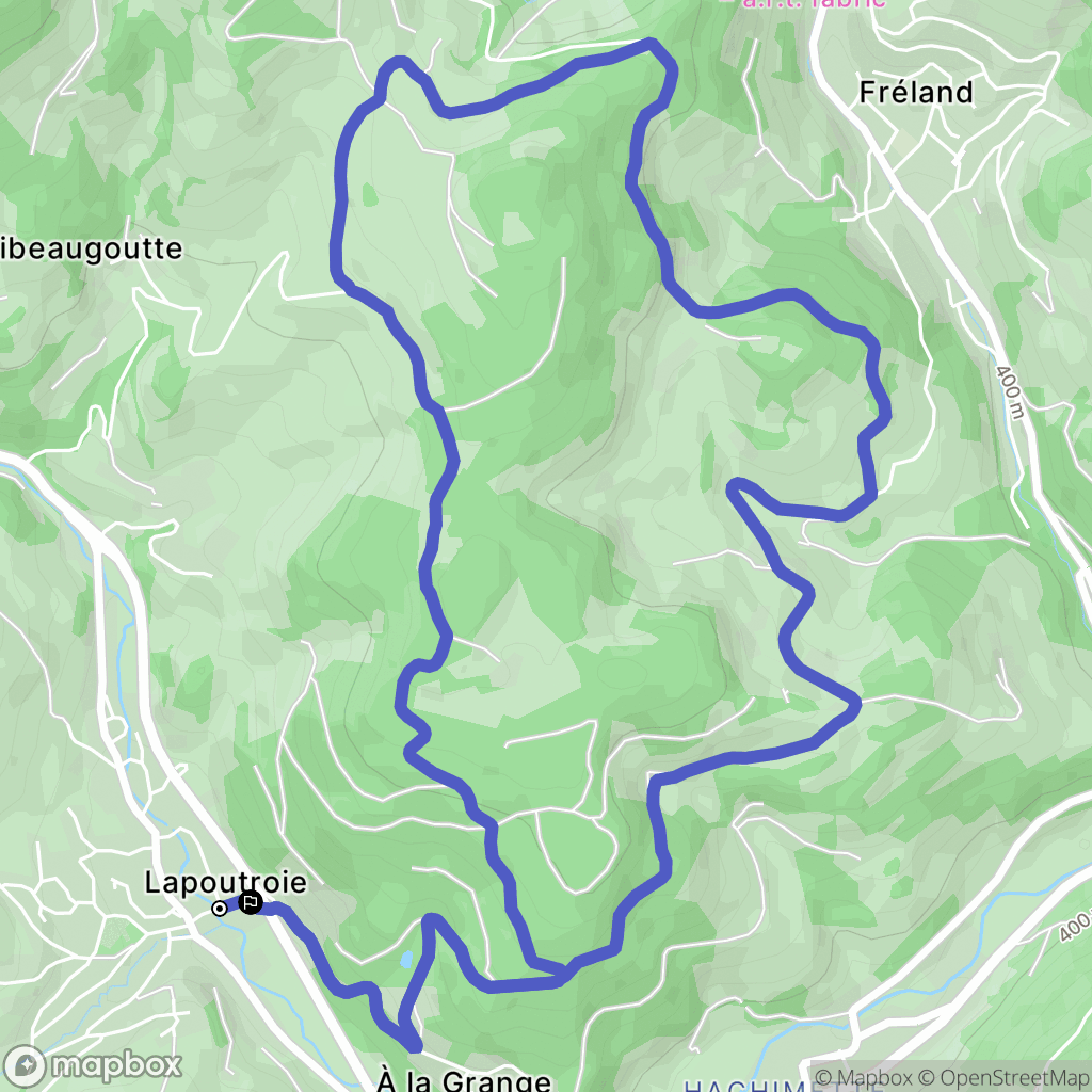 Lapoutroie : carte du parcours de randonnée - France