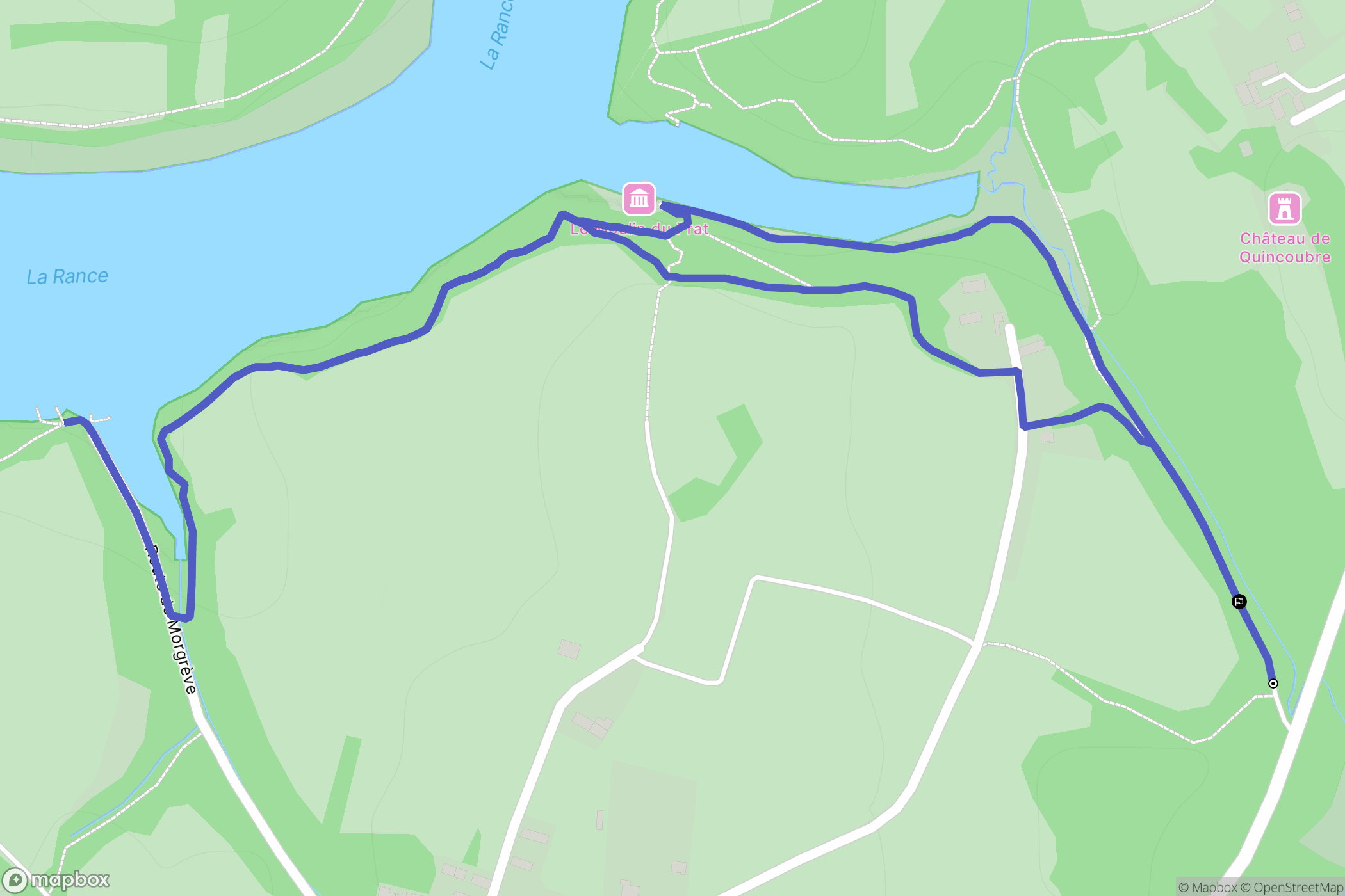 La Vicomté-sur-Rance : carte du parcours de randonnée - France