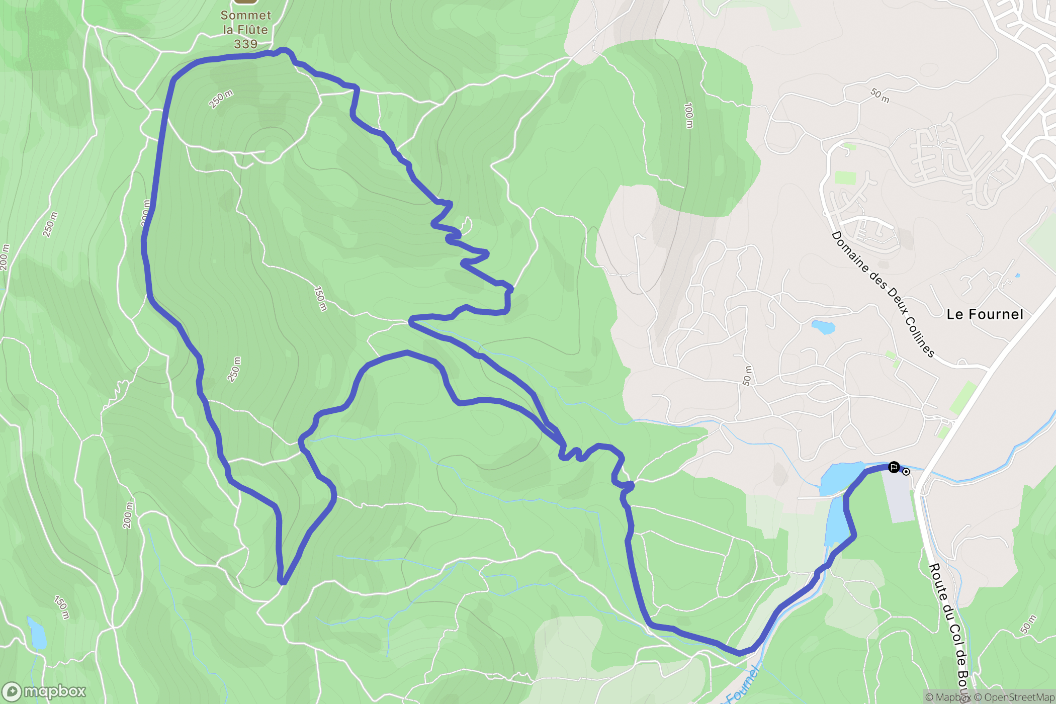 Les Issambres : carte du parcours de randonnée - France