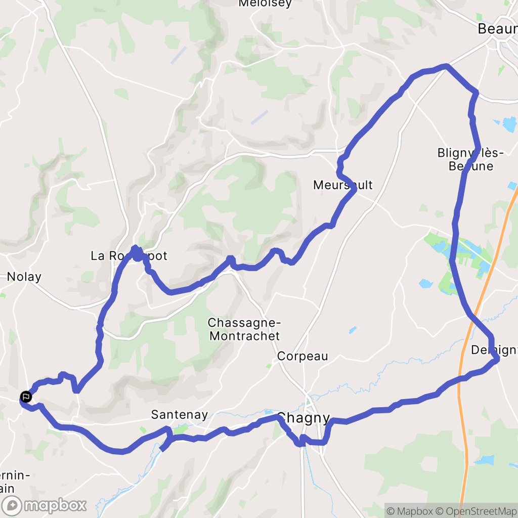 Paris l'Hôpital : carte du parcours de randonnée - France