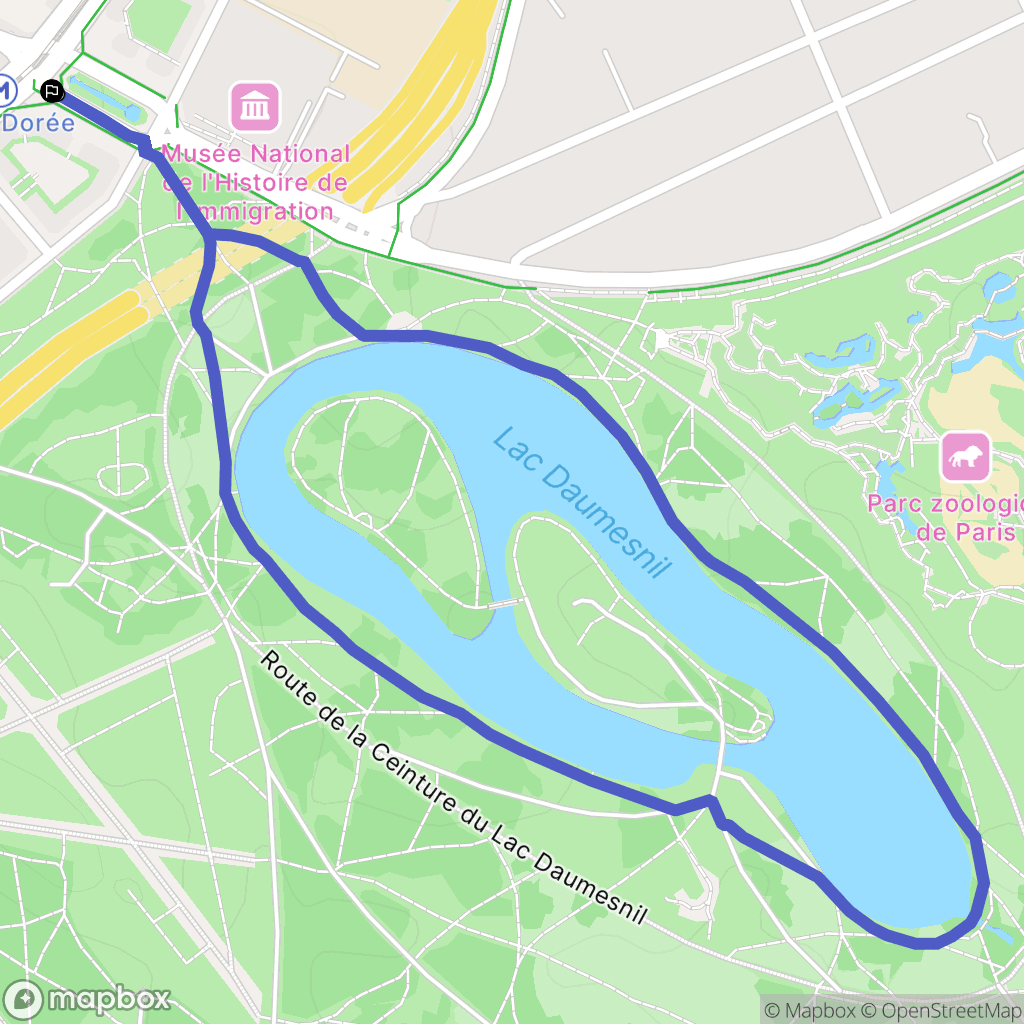 Paris : carte du parcours de randonnée - France
