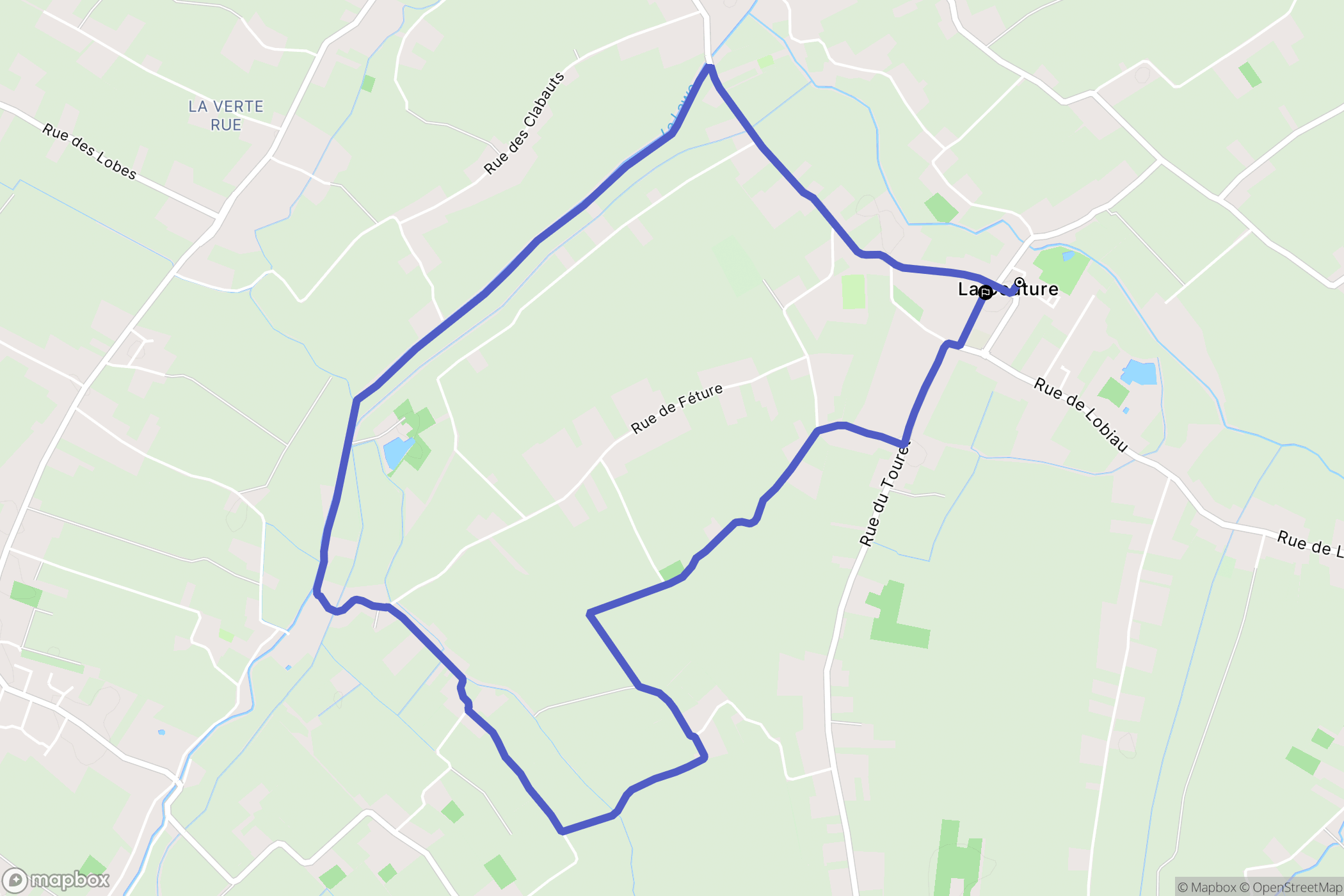 La Couture : carte du parcours de randonnée - France