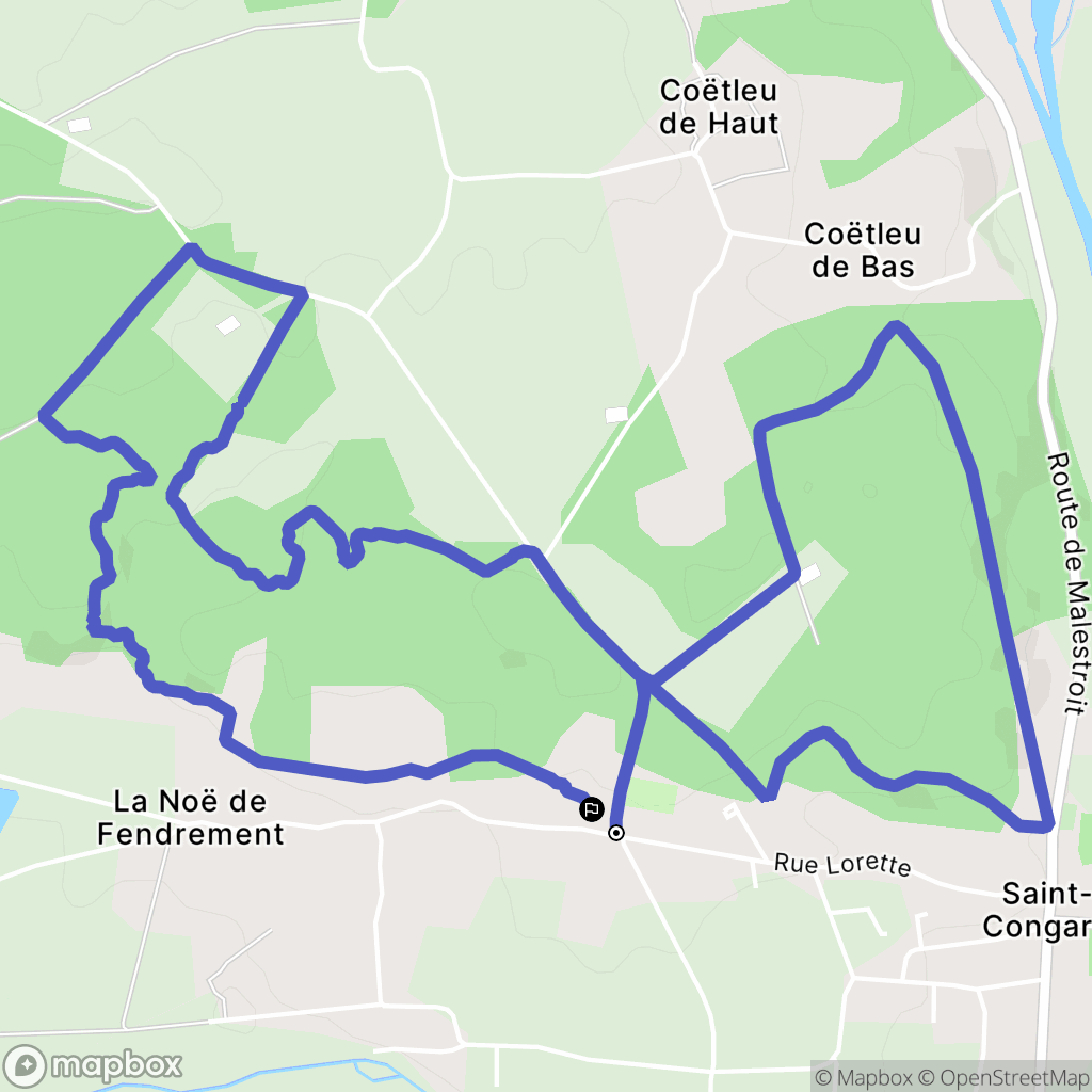 Saint-Congard : carte du parcours de randonnée - France