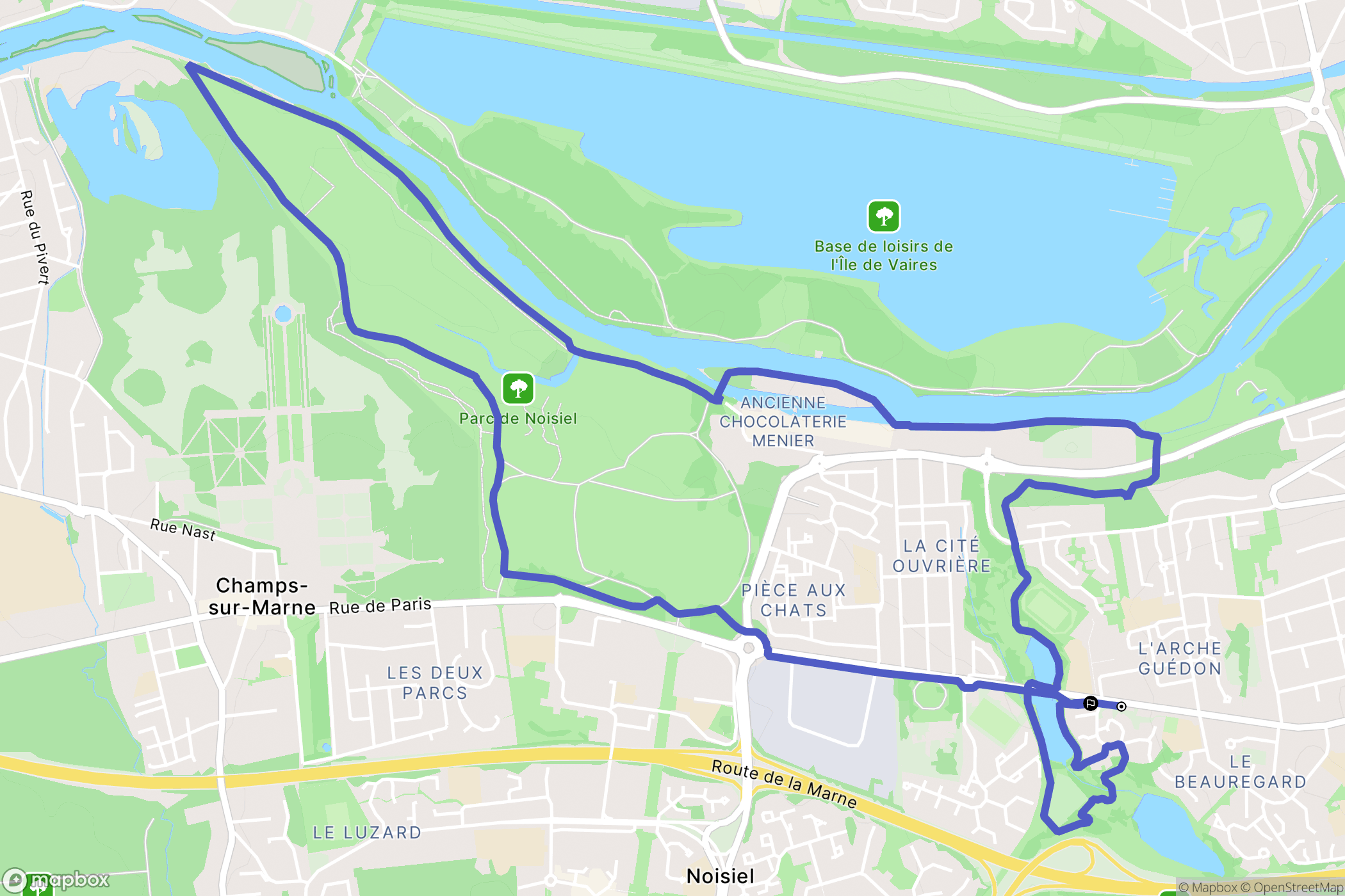 Torcy : carte du parcours de randonnée - France
