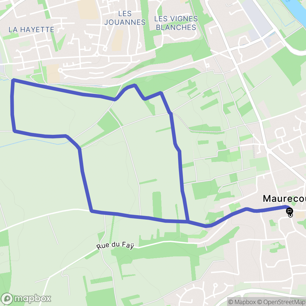 Maurecourt : carte du parcours de randonnée - France