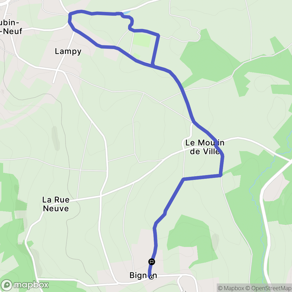 Le Val-d'Ocre : carte du parcours de randonnée - France