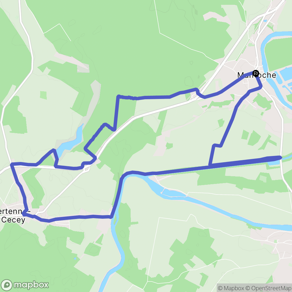 Mantoche : carte du parcours de randonnée - France