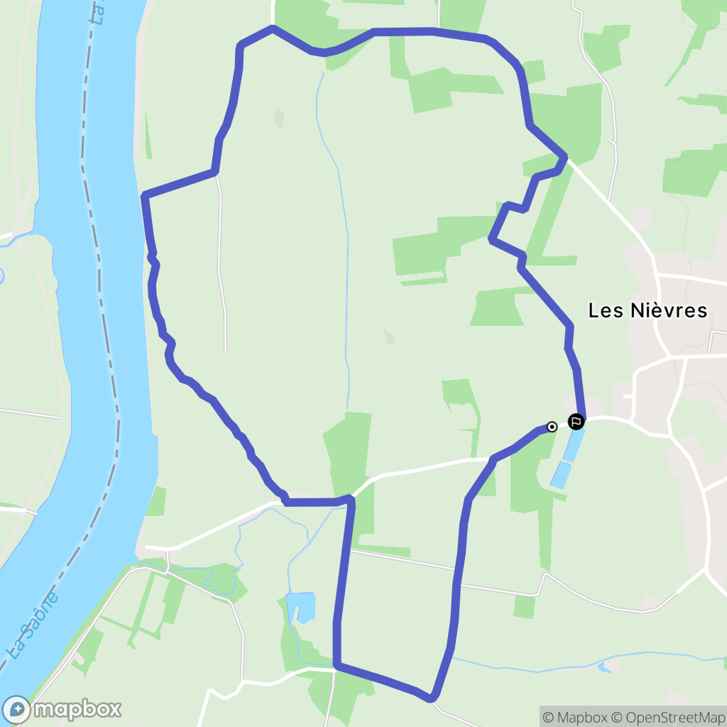 Boz : carte du parcours de randonnée - France