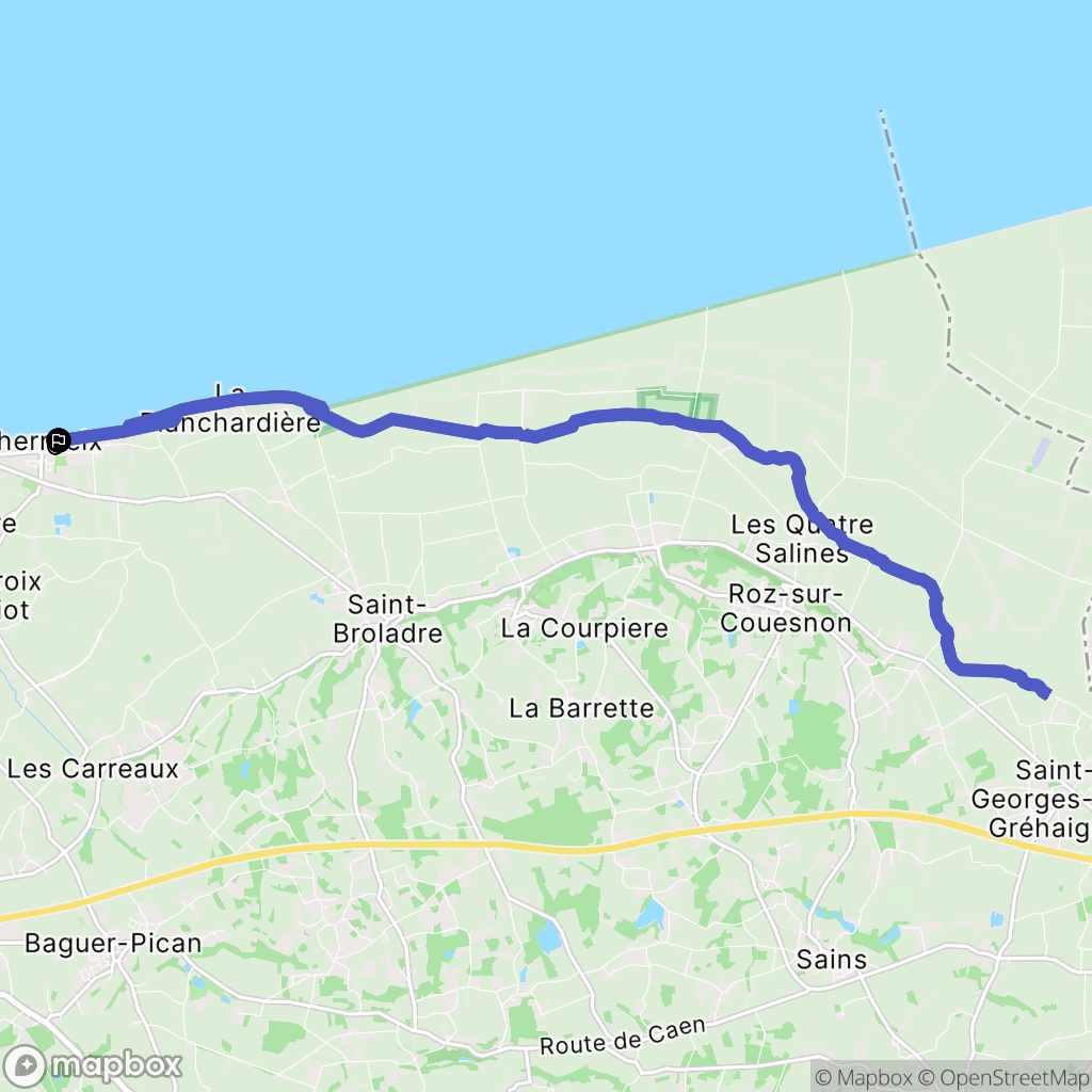 Cherrueix : carte du parcours de randonnée - France