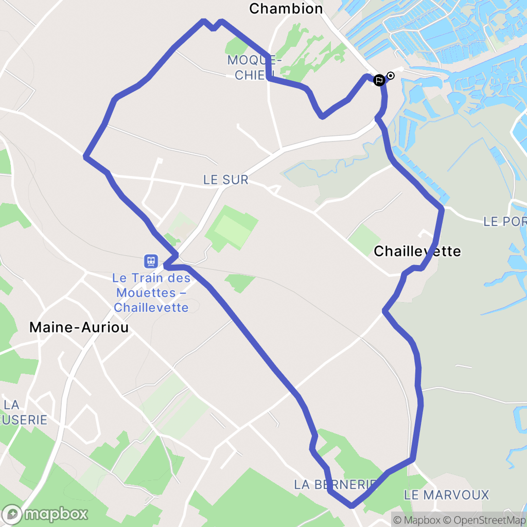 Chaillevette : carte du parcours de randonnée - France
