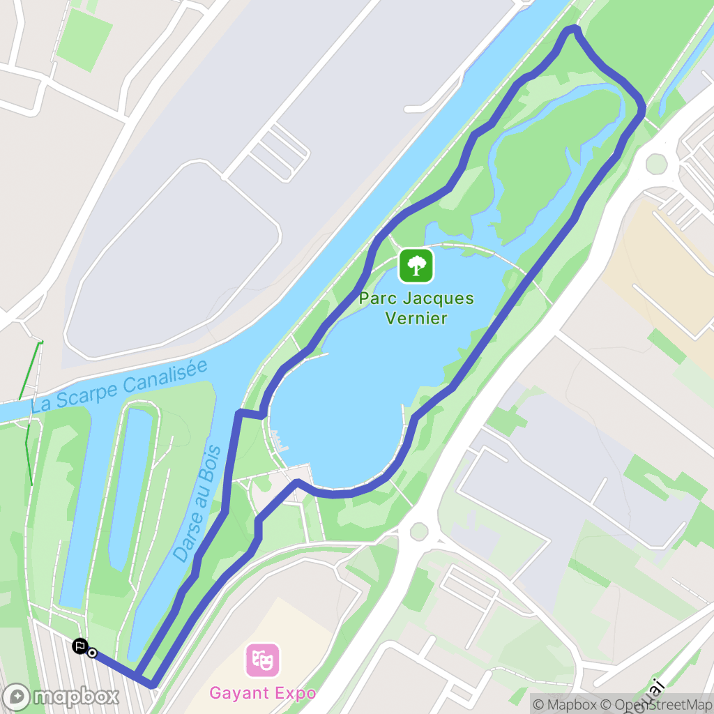 Douai : carte du parcours de randonnée - France