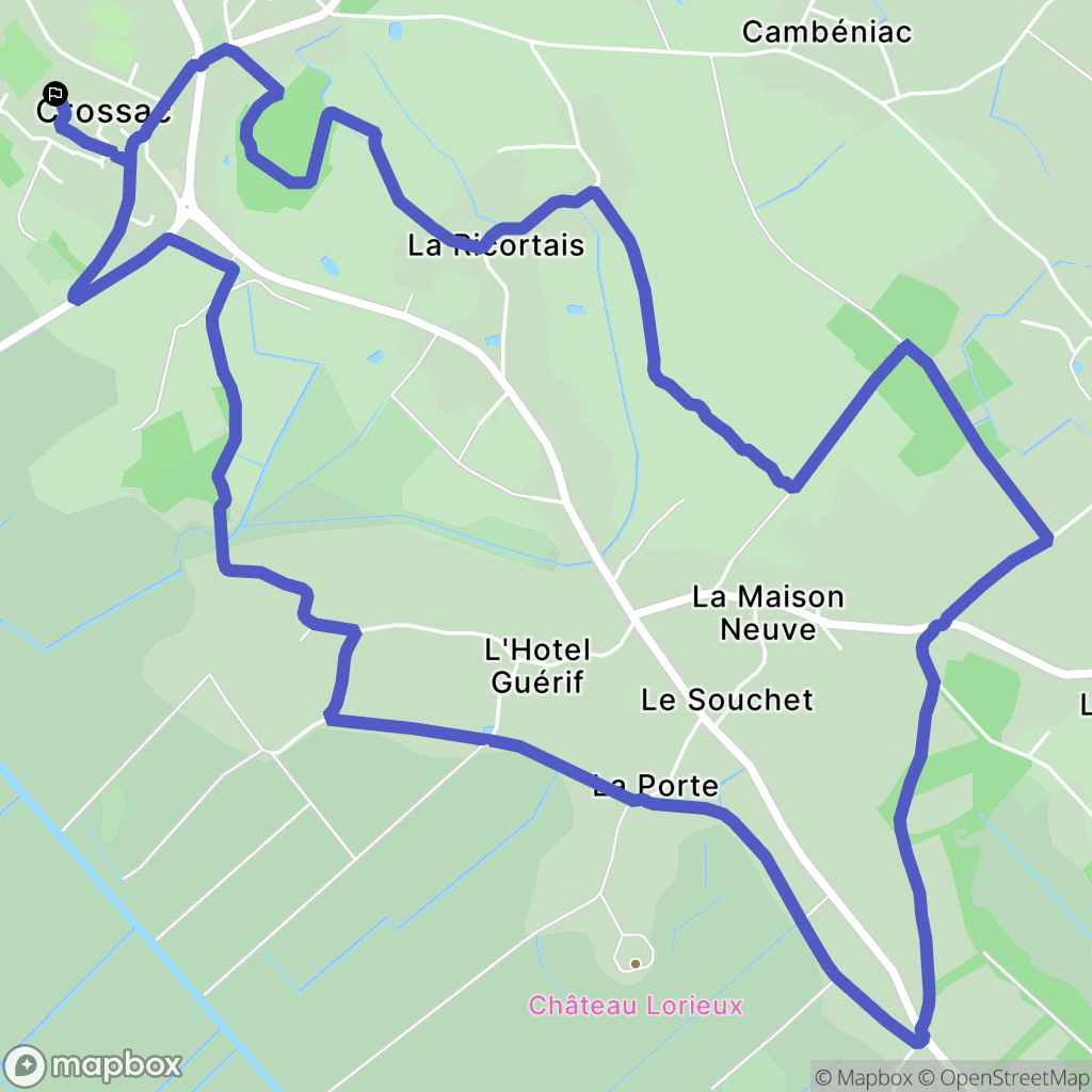 Crossac : carte du parcours de randonnée - France