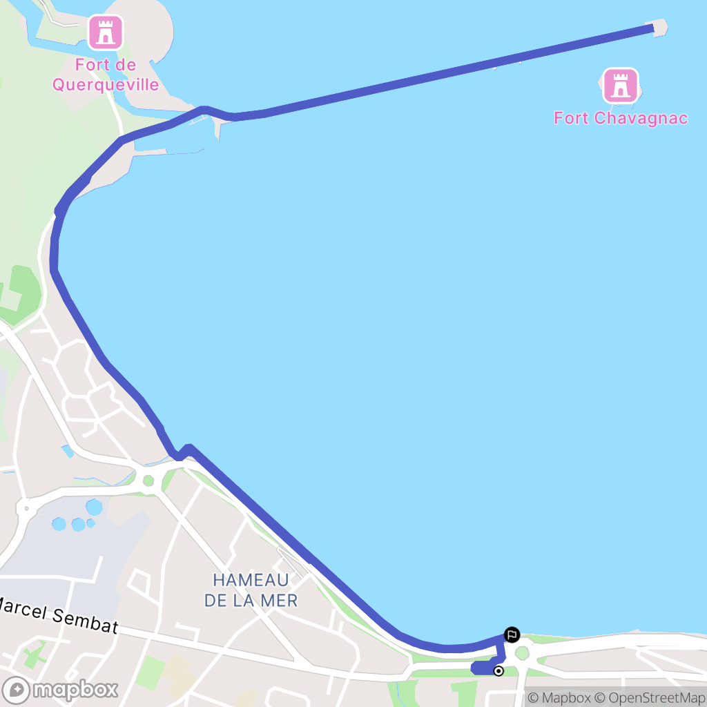 Equeurdreville : carte du parcours de randonnée - France