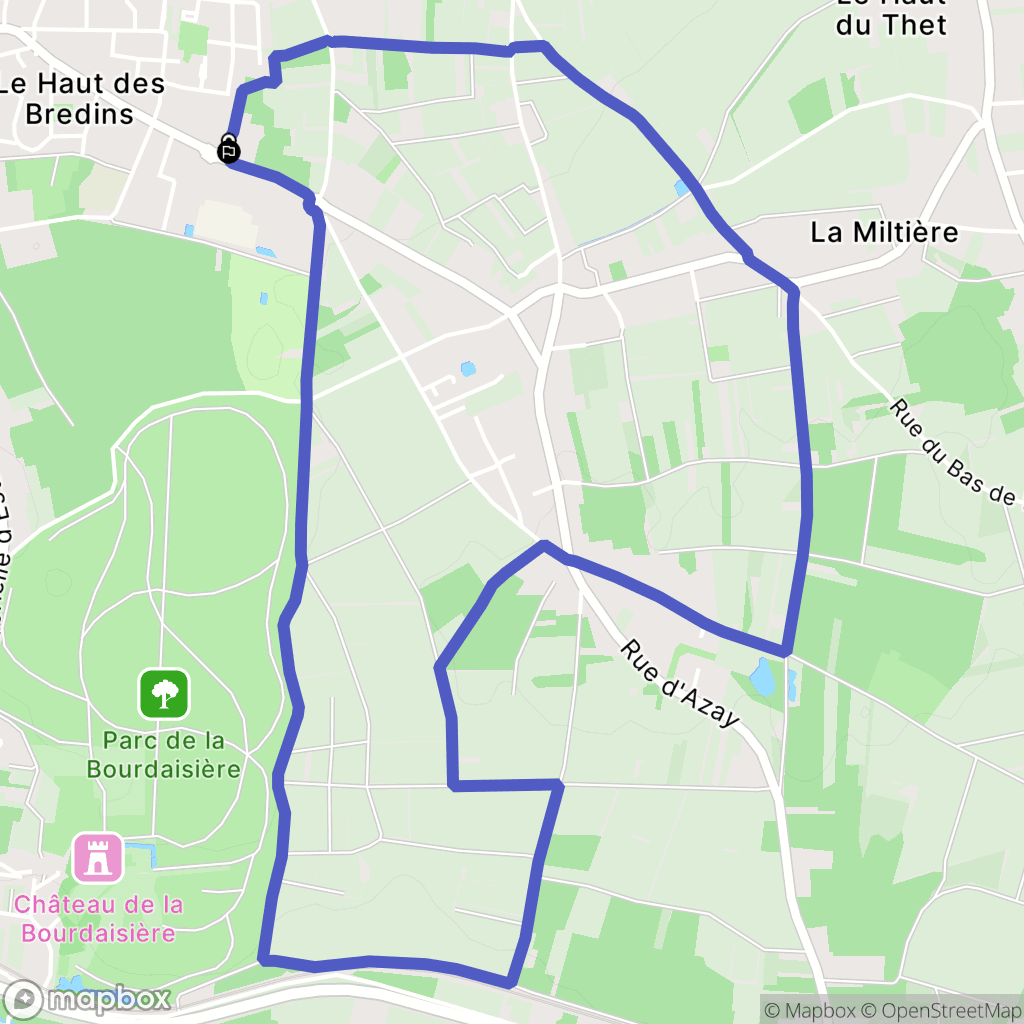 Montlouis-sur-Loire : carte du parcours de randonnée - France
