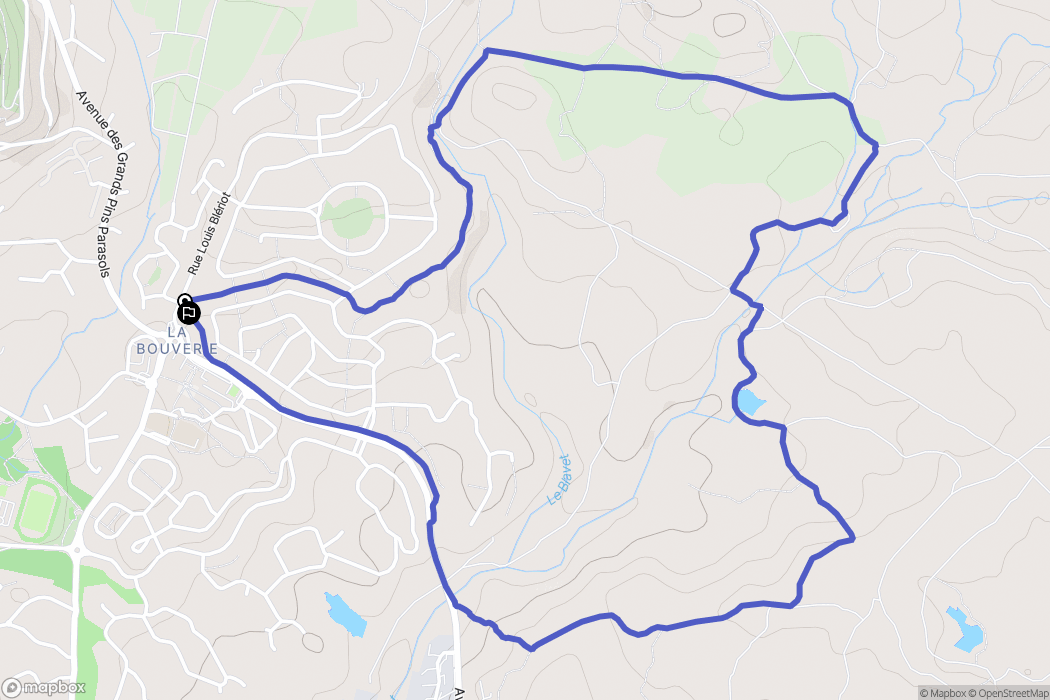Roquebrune-sur-Argens : carte du parcours de randonnée - France