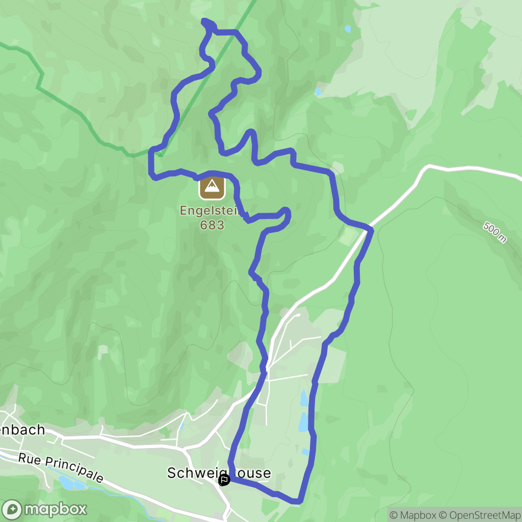 Lautenbach : carte du parcours de randonnée - France