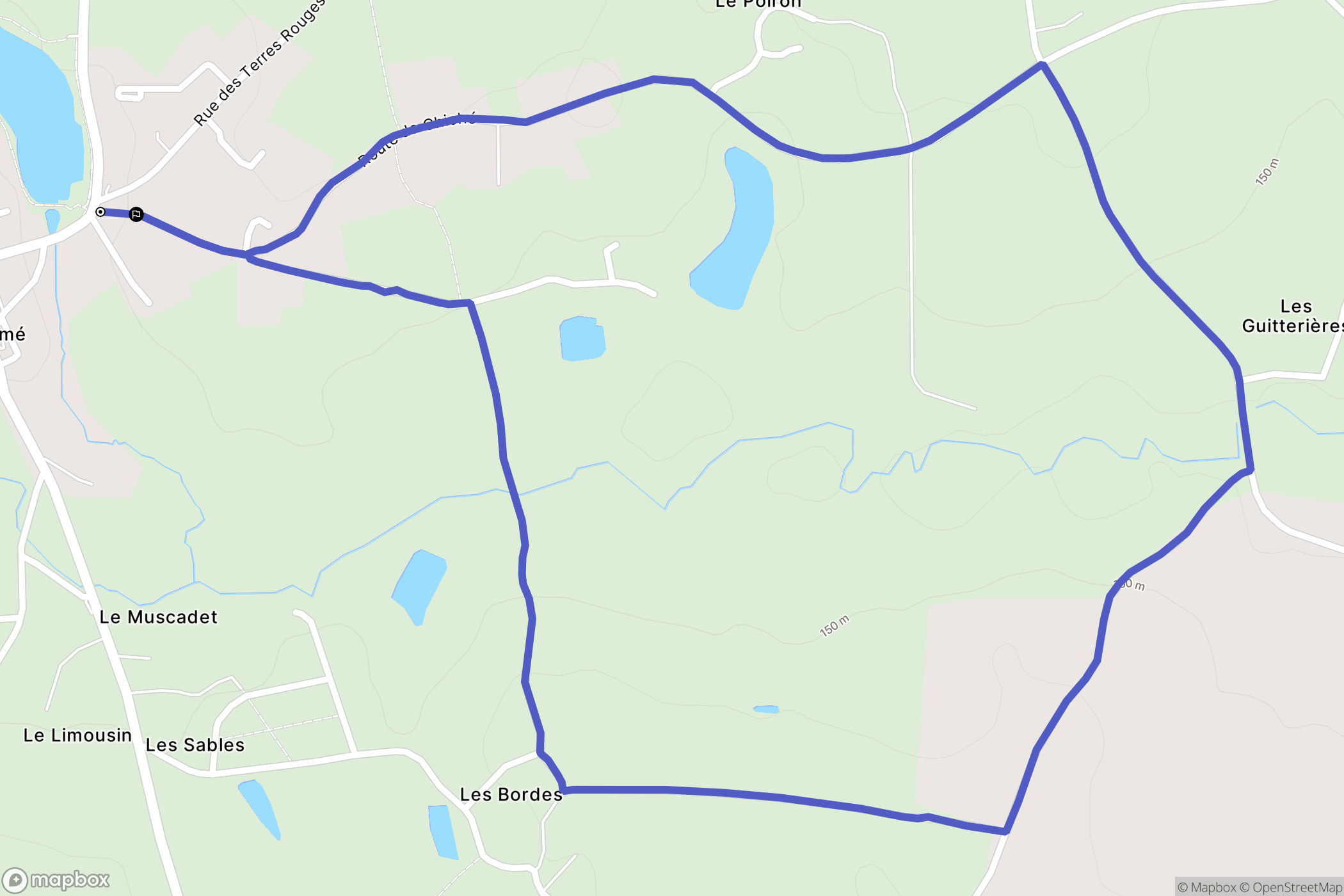 Boismé : carte du parcours de randonnée - France