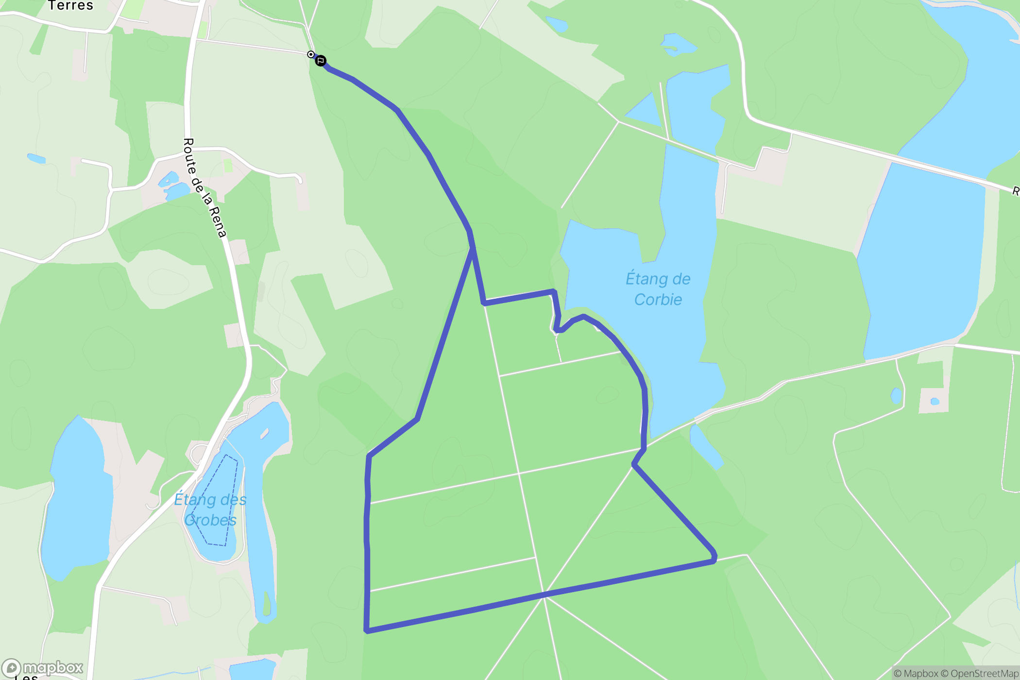 Servas : carte du parcours de randonnée - France