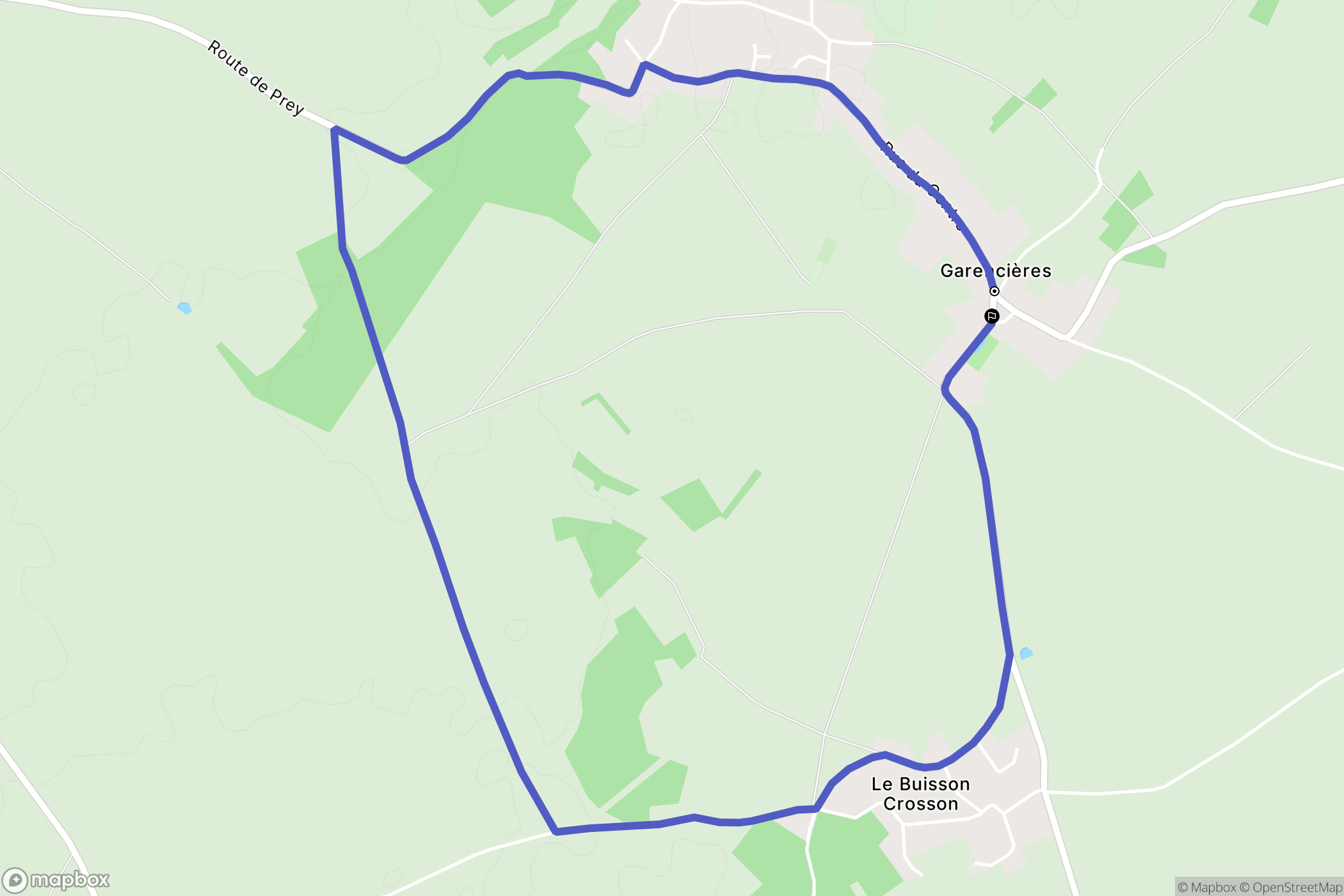 La Baronnie : carte du parcours de randonnée - France