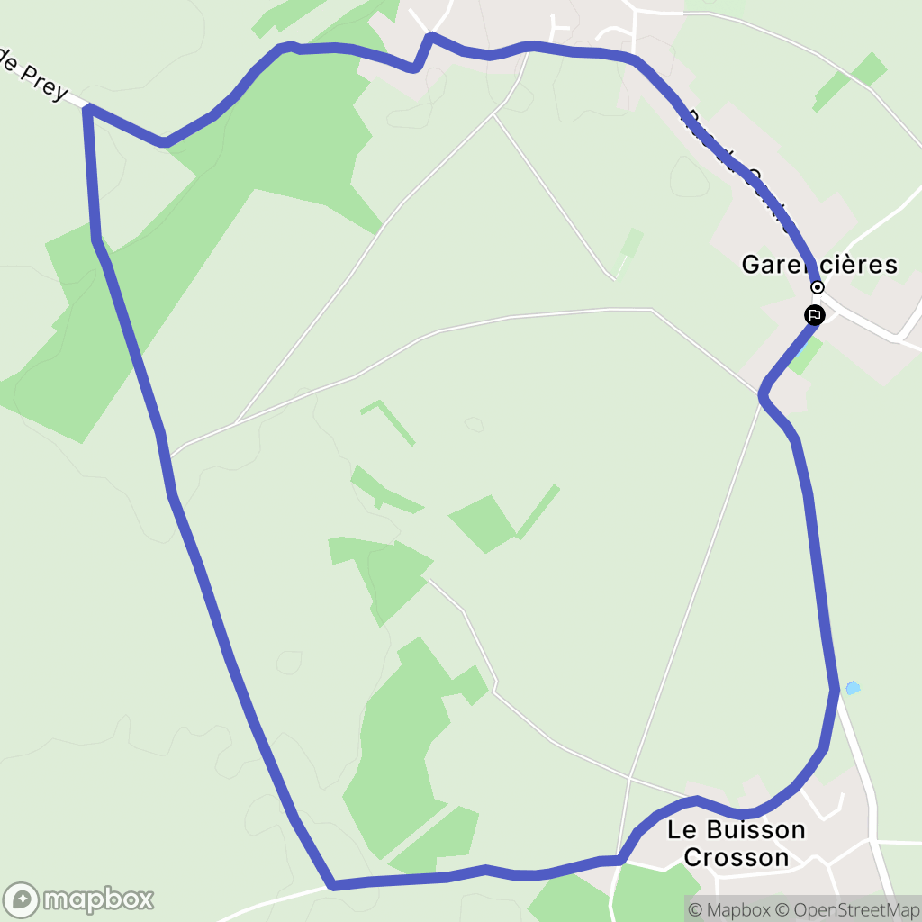 La Baronnie : carte du parcours de randonnée - France