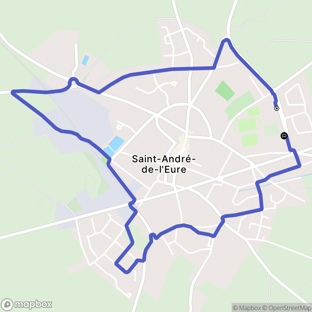 Saint-André-de-l'Eure : carte du parcours de randonnée - France
