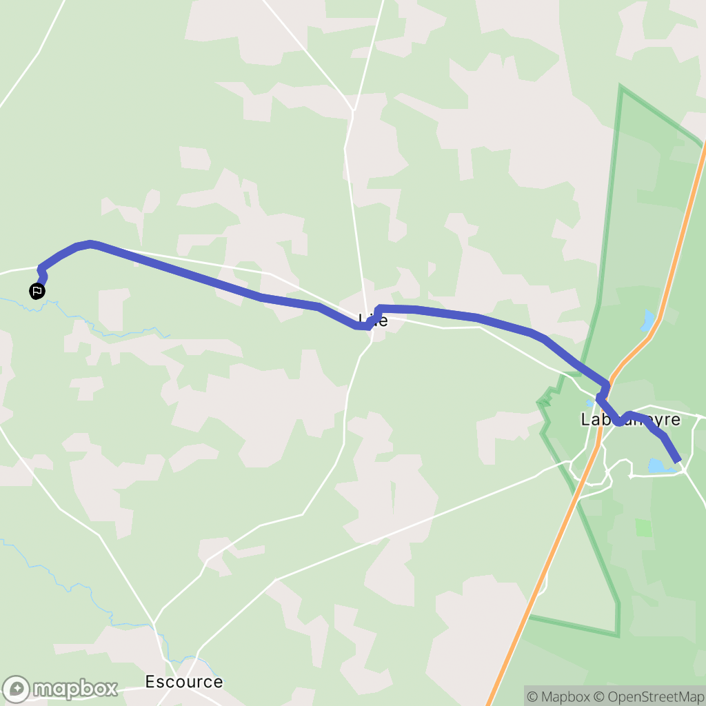 Pontenx-les-Forges : carte du parcours de randonnée - France