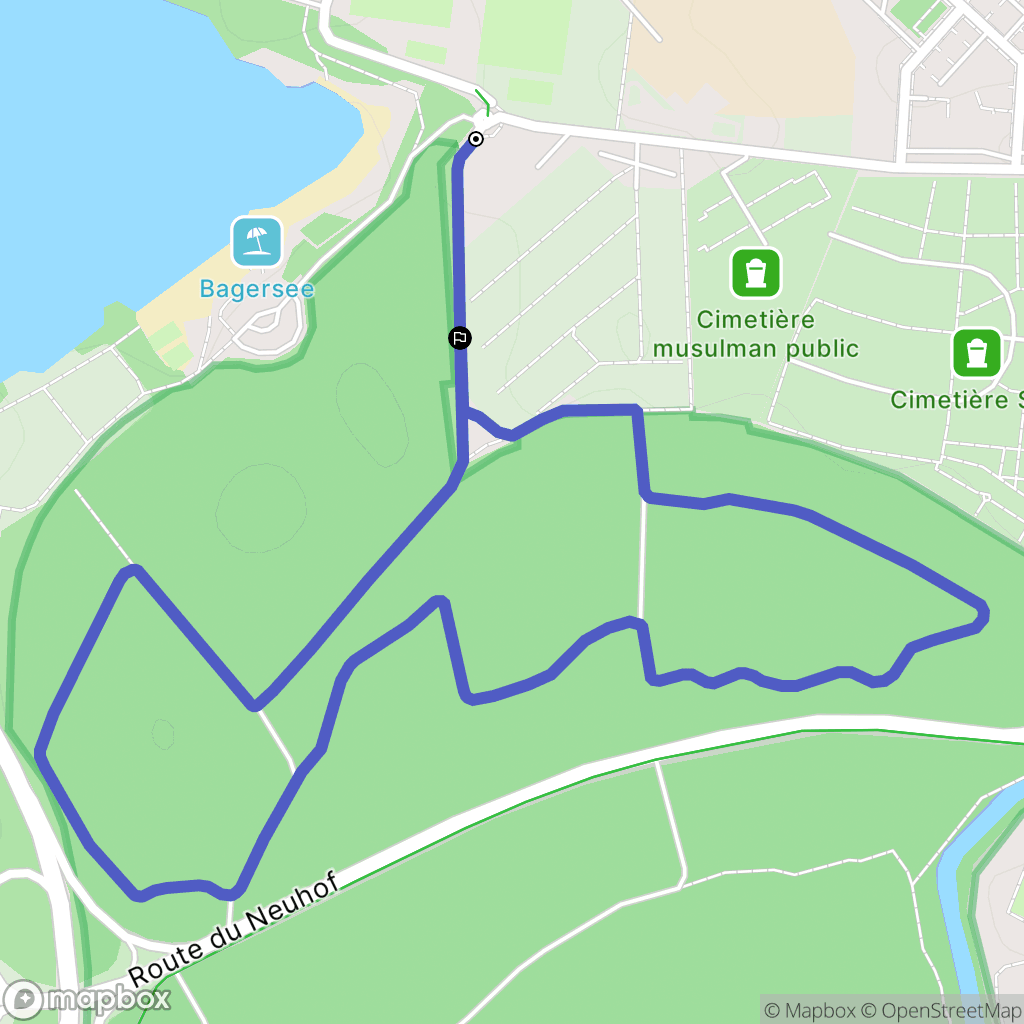 Strasbourg : carte du parcours de randonnée - France