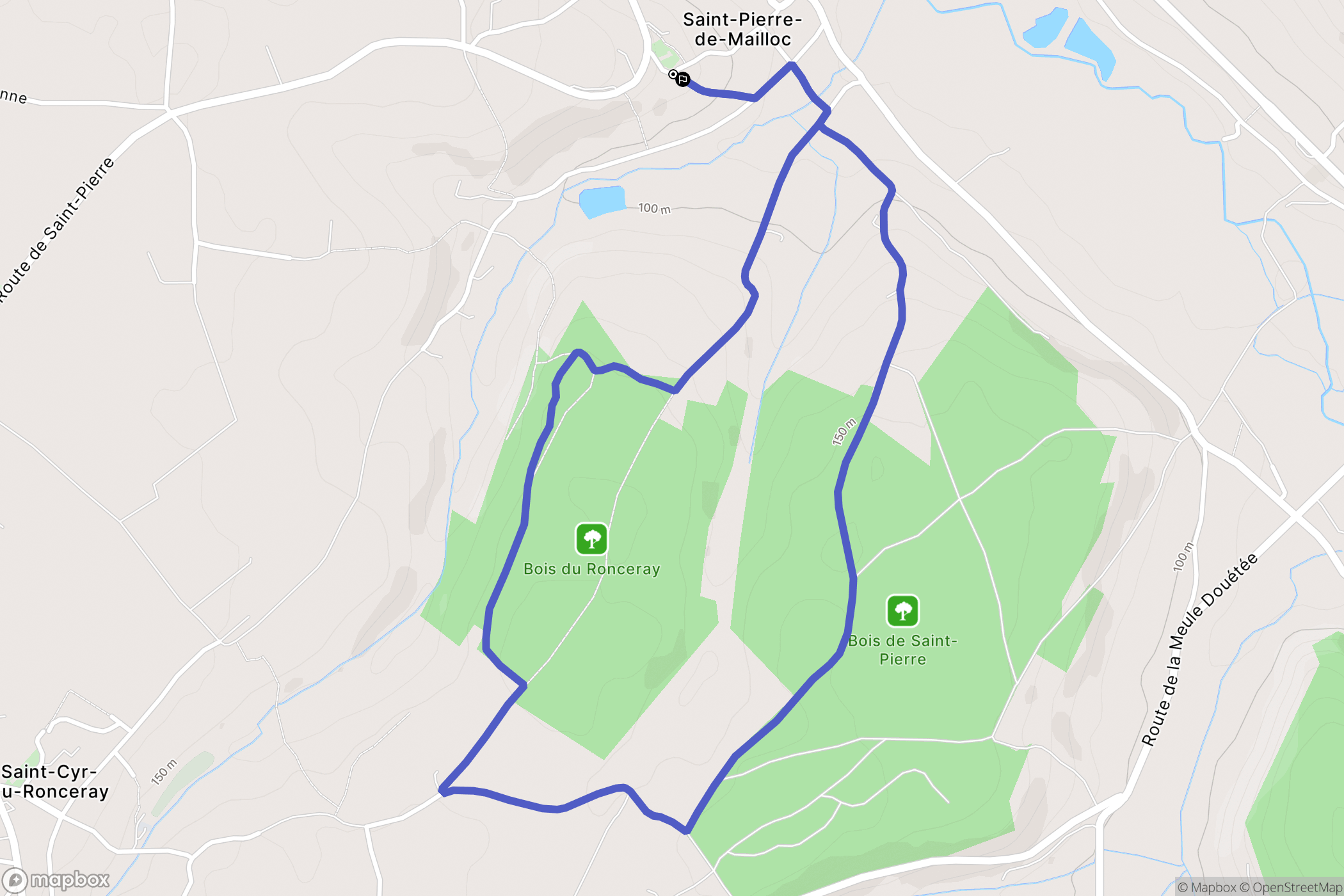 Valorbiquet : carte du parcours de randonnée - France