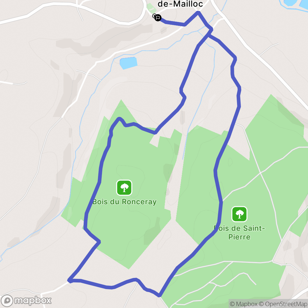 Valorbiquet : carte du parcours de randonnée - France