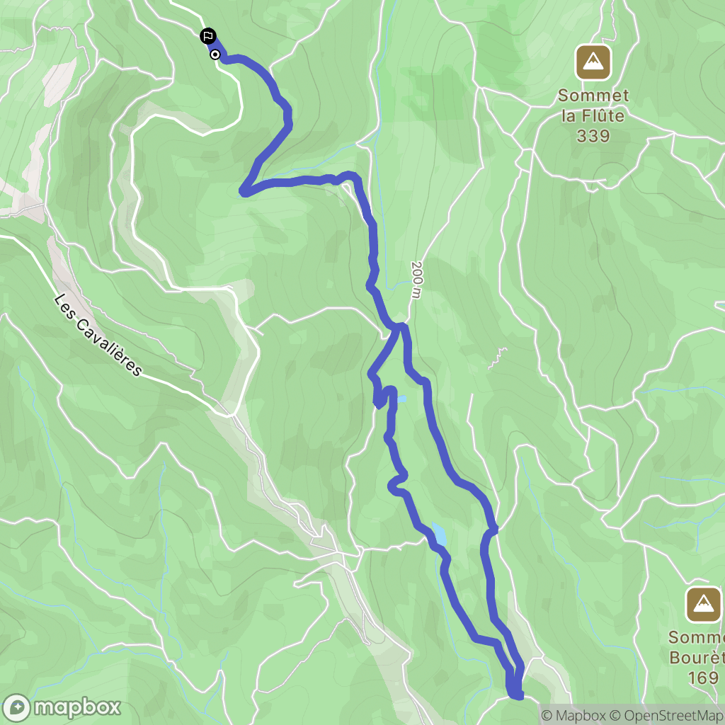 Roquebrune-sur-Argens : carte du parcours de randonnée - France