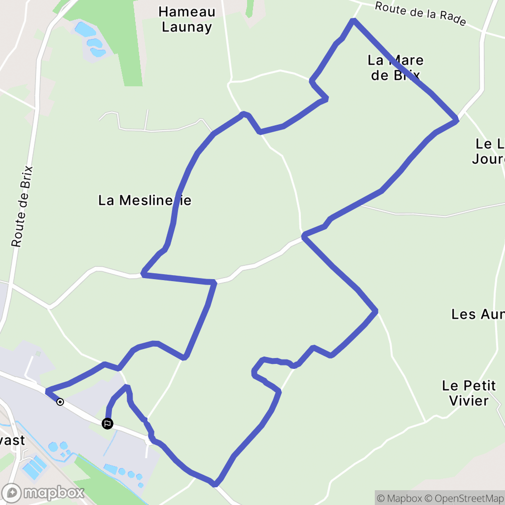 Sottevast : carte du parcours de randonnée - France