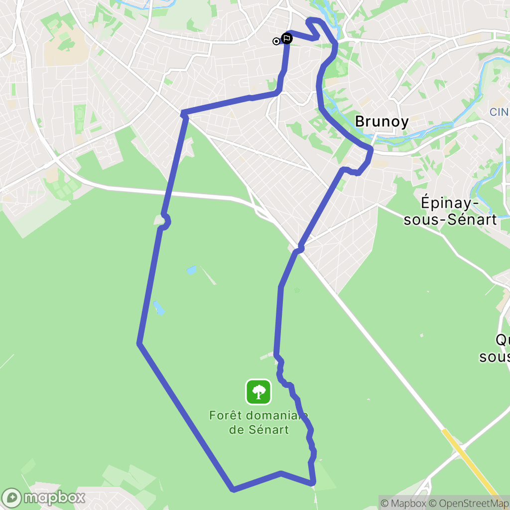 Yerres : carte du parcours de randonnée - France