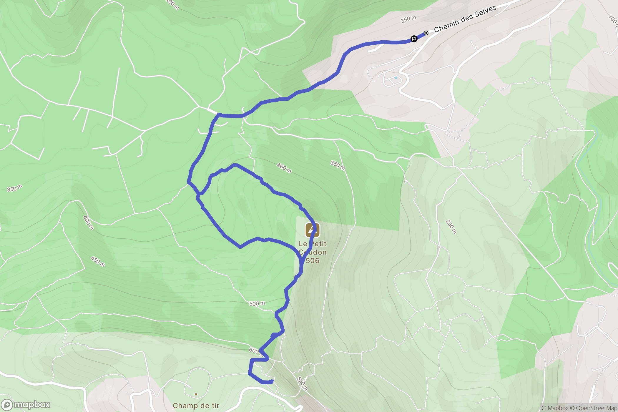 Solliès-Ville : carte du parcours de randonnée - France