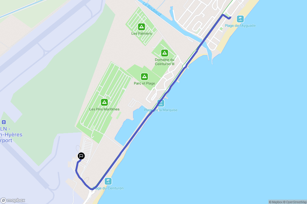 Hyères : carte du parcours de randonnée - France