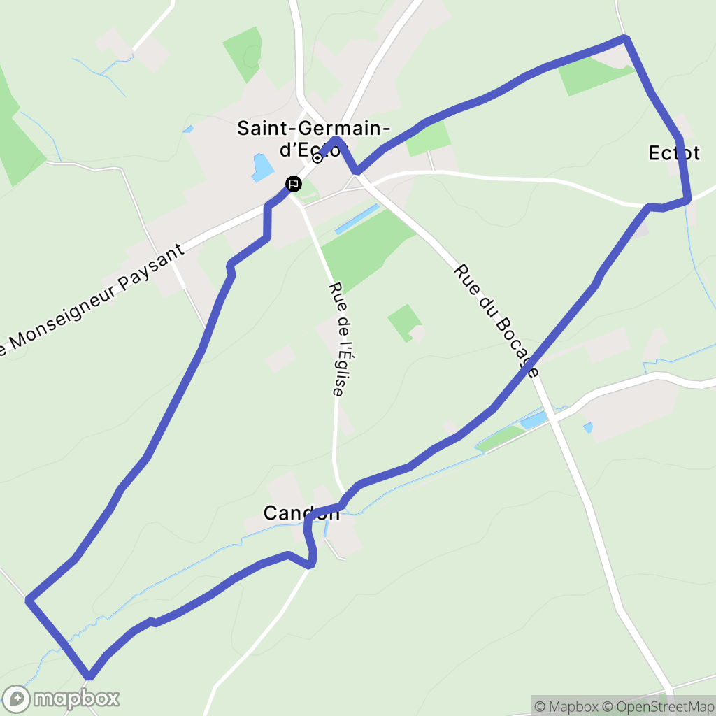 Aurseulles : carte du parcours de randonnée - France