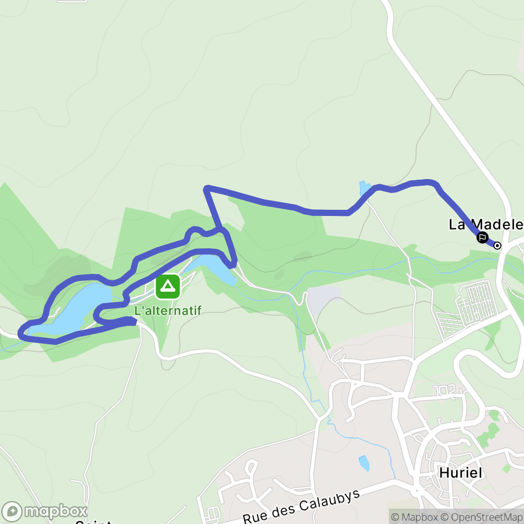 Huriel : carte du parcours de randonnée - France