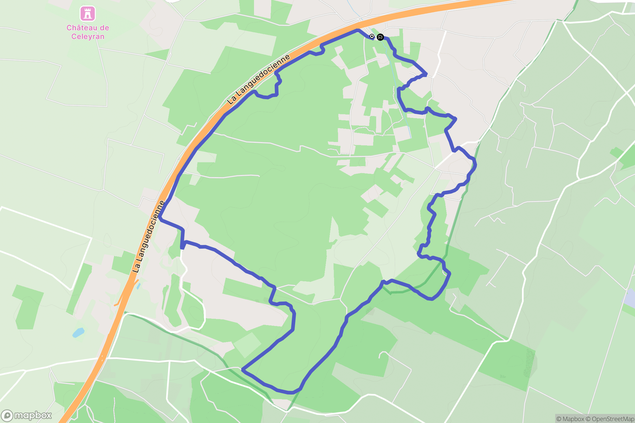 Salles-d'Aude : carte du parcours de randonnée - France