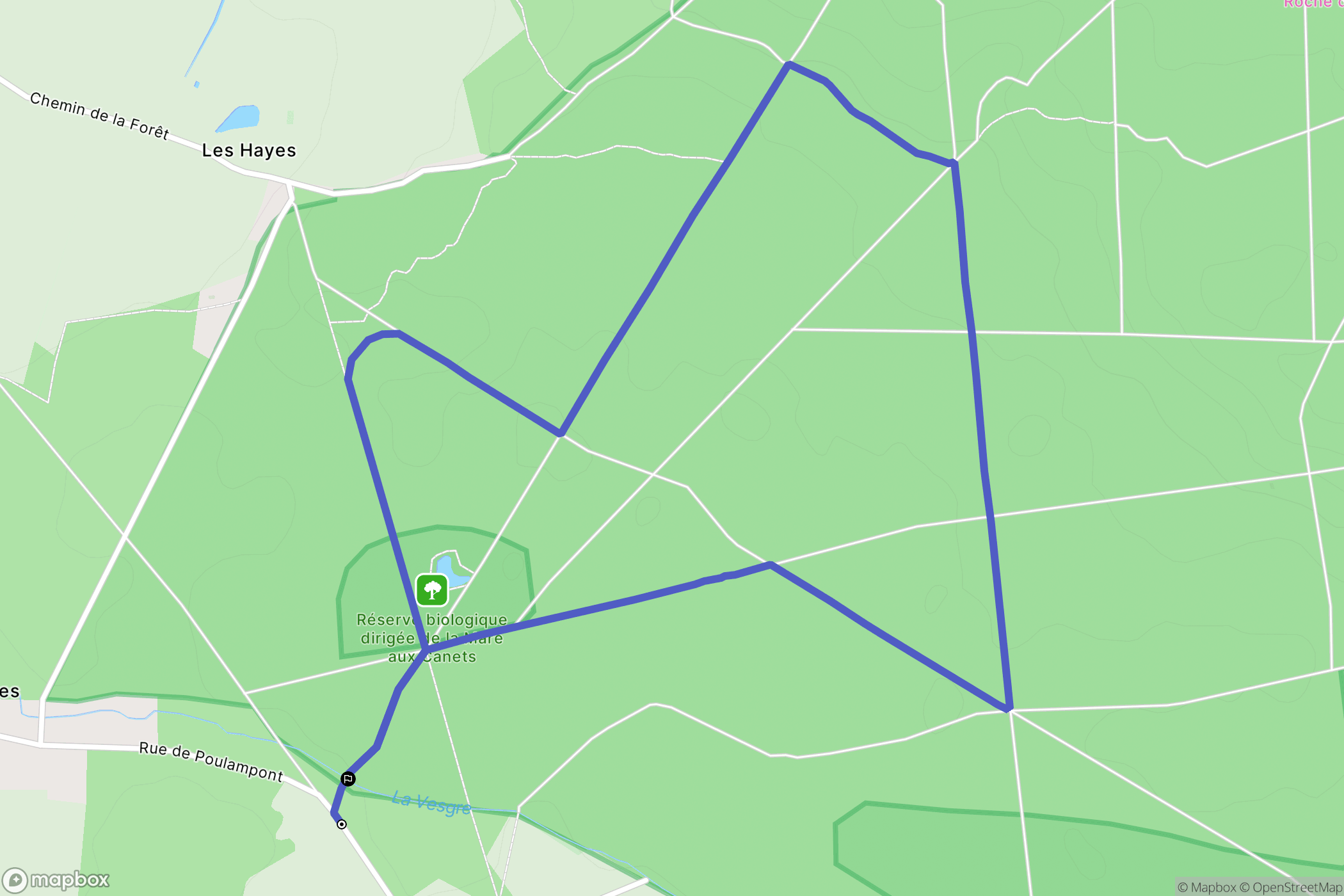 Condé-sur-Vesgre : carte du parcours de randonnée - France