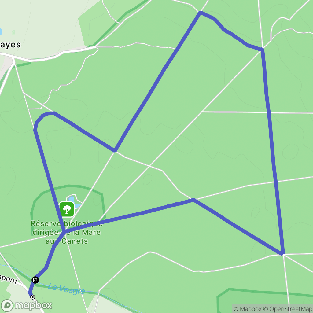 Condé-sur-Vesgre : carte du parcours de randonnée - France