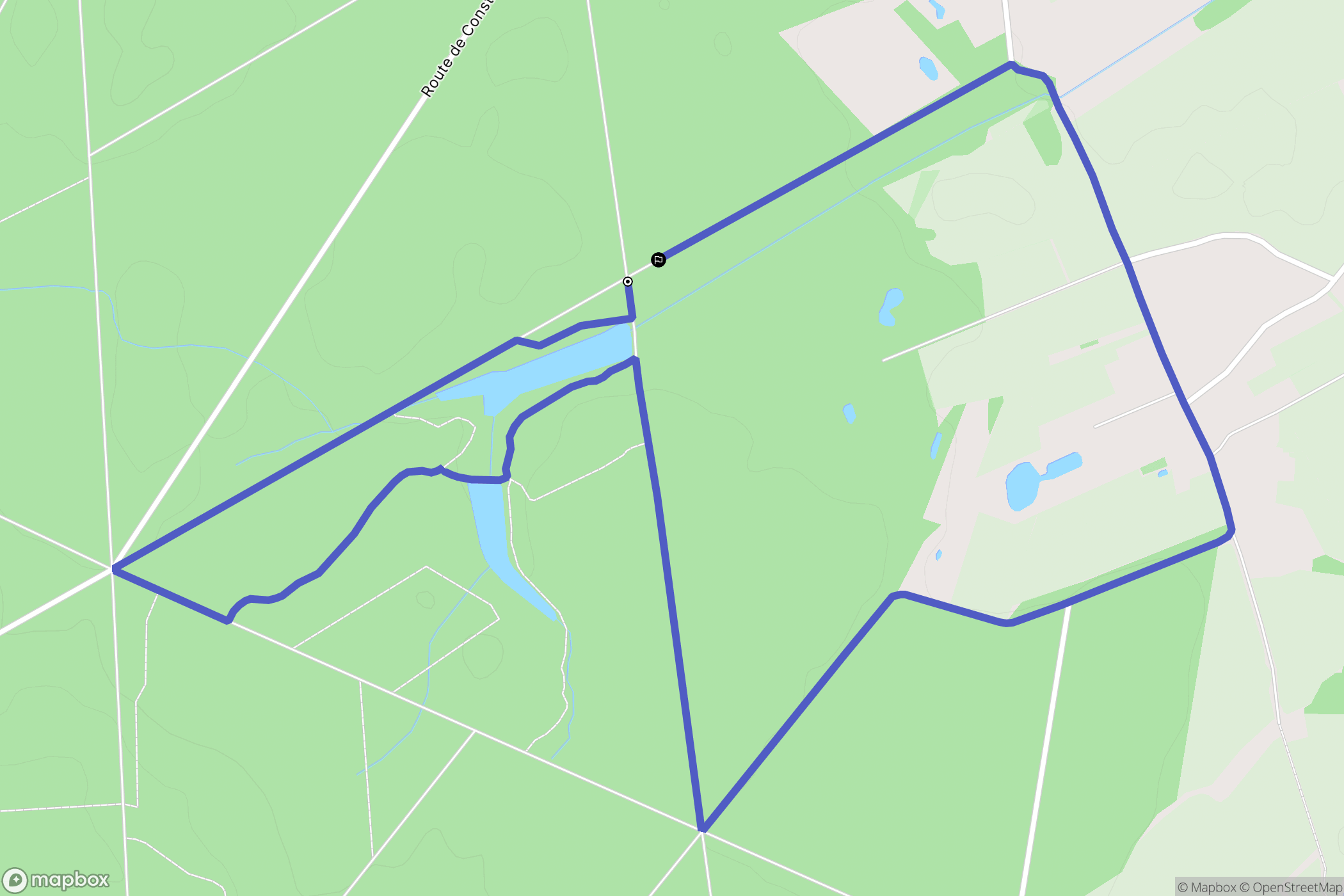 Chambon la Forêt : carte du parcours de randonnée - France