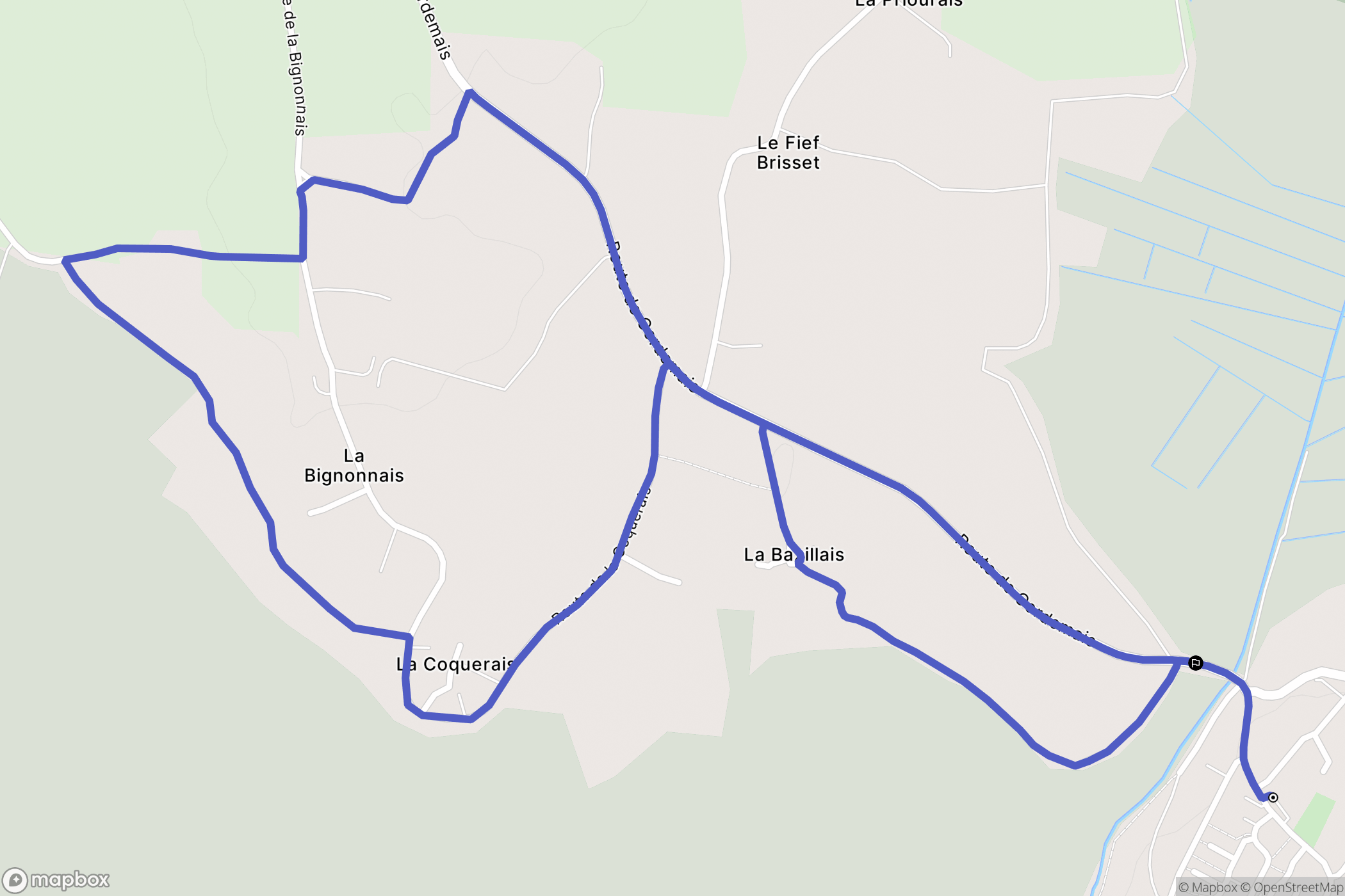 Cordemais : carte du parcours de randonnée - France