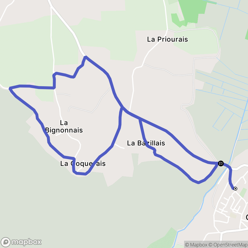 Cordemais : carte du parcours de randonnée - France